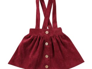 Jupe à bretelles bordeaux pour filles - Jupe Candy