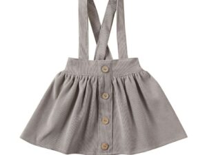 Jupe à bretelles couleur gris pour filles - Jupe Candy