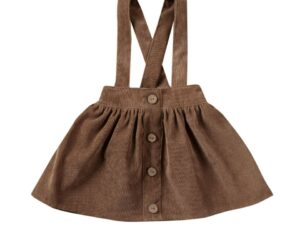 Jupe à bretelles marron pour filles - Jupe Candy
