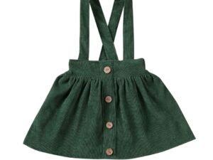 Jupe à bretelles couleur vert pour filles - Jupe Candy