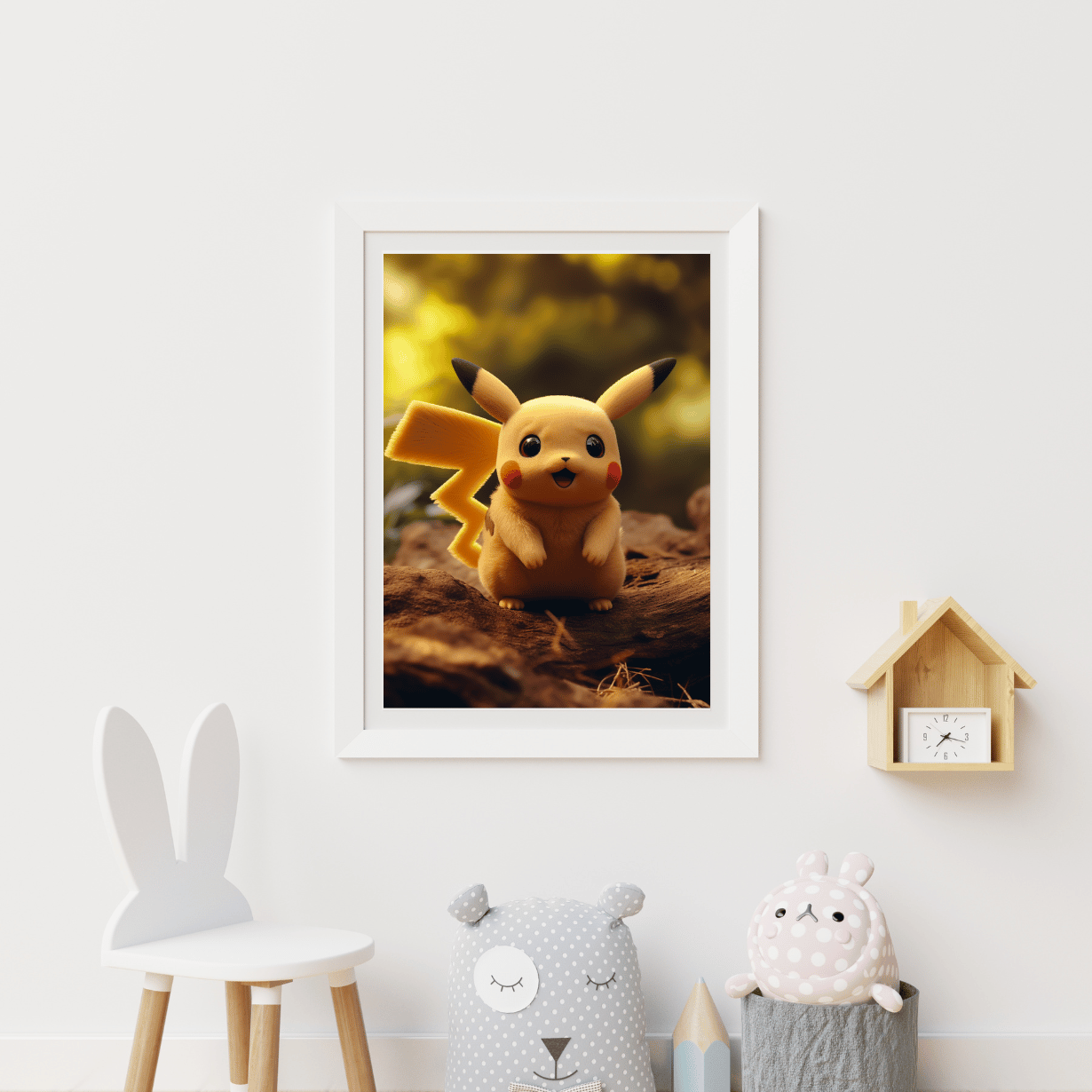 Affiche Pokémon Pikachu pour enfants - Poster Déco Chambre