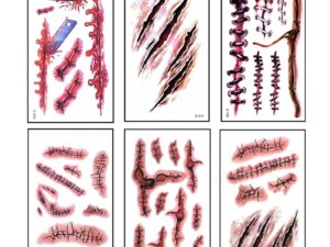 Kit de tatouages éphémères réalistes pour Halloween