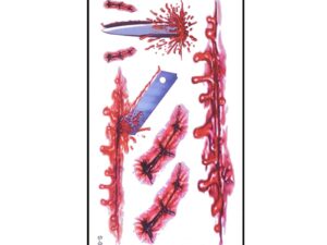Tatouage éphémère de fausses blessures