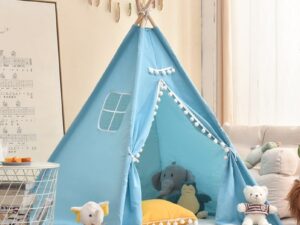Tente tipi bleue pour garçon - Un monde de jeu et d'imagination