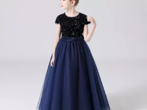 Robe demoiselle d'honneur bleu marine