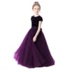 Robe longue élégante fille pour cérémonie – Demoiselle d’honneur mariage