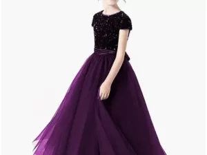 Robe demoiselle d'honneur violet foncé