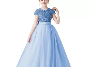 Robe demoiselle d'honneur bleu ciel