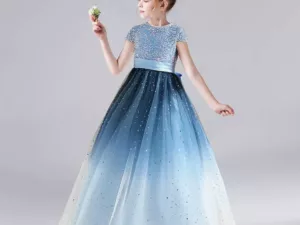 Robe demoiselle d'honneur bleu ciel