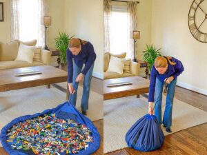 Tapis de jeu transformable en sac de rangement de jouets