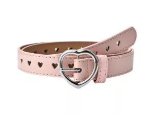 Ceinture rose pour fille avec motifs coeurs