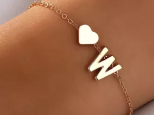 Bracelet chaîne fine cœur