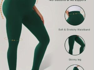 Legging maternité couleur vert olive