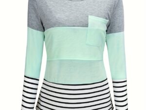 Haut Femme Enceinte Stylé - Couleur vert avec rayures