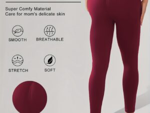 Legging maternité couleur bordeaux