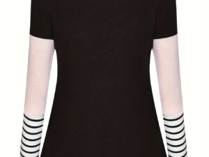 Haut Allaitement Ouverture Discrète - Couleur rose - Motifs rayures