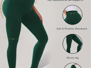 Legging maternité couleur vert olive